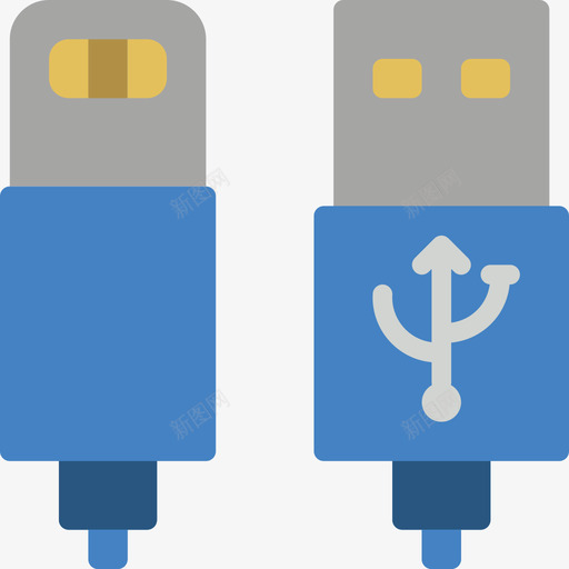 Usb电缆pc组件3扁平图标svg_新图网 https://ixintu.com Usb电缆 pc组件3 扁平