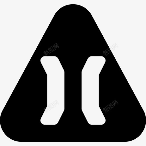 窄桥交通标志2填充图标svg_新图网 https://ixintu.com 交通标志2 填充 窄桥
