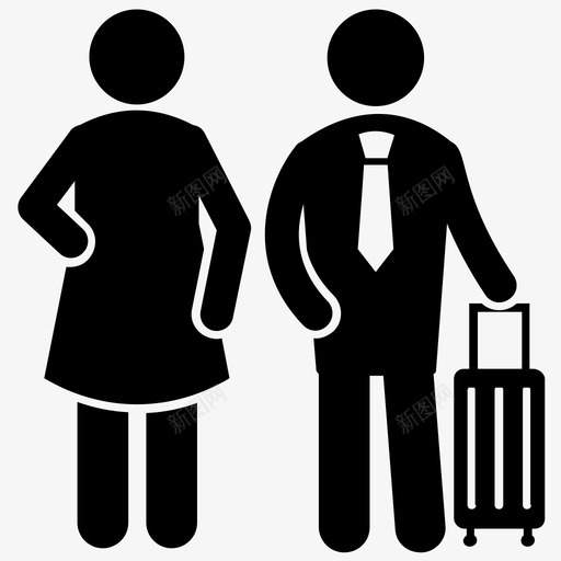 情侣旅行航空旅行机场人图标svg_新图网 https://ixintu.com 情侣旅行 旅行者 机场人 机场人形图标 游客 航空旅行