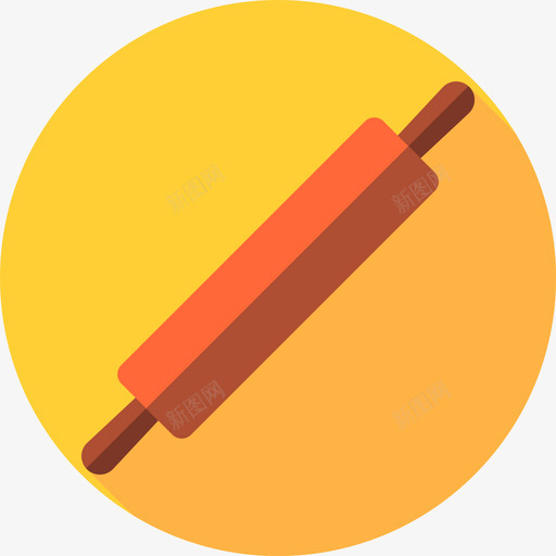 擀面杖面包房11扁平图标svg_新图网 https://ixintu.com 扁平 擀面杖 面包房11