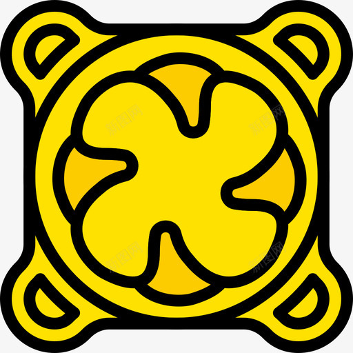冷却器tech4黄色图标svg_新图网 https://ixintu.com tech4 冷却器 黄色