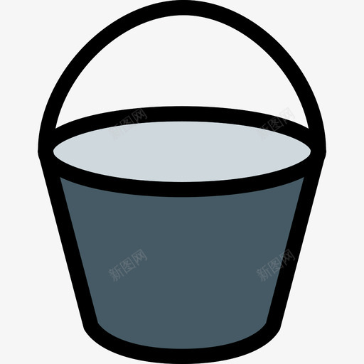 水桶工器具线颜色图标svg_新图网 https://ixintu.com 工器具 水桶 线颜色