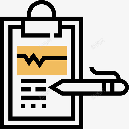 诊断健康检查2黄影图标svg_新图网 https://ixintu.com 健康检查2 诊断 黄影