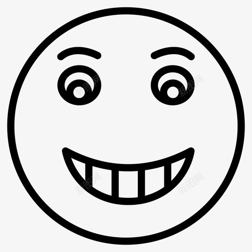 跳动表情脸图标svg_新图网 https://ixintu.com 微笑 快乐 笑脸和表情线第一卷 脸 表情 跳动