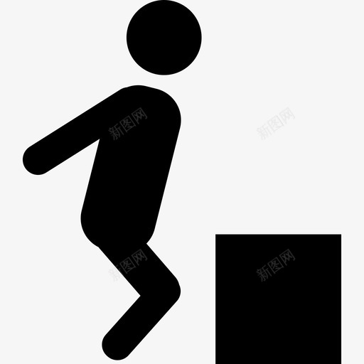 跳箱 健身svg_新图网 https://ixintu.com 跳箱 健身 填充 扁平 单色 简约