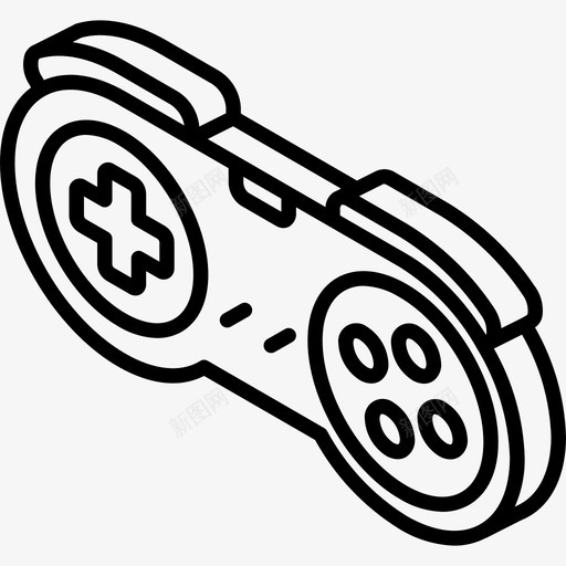 游戏控制器tech8线性图标svg_新图网 https://ixintu.com tech8 游戏控制器 线性