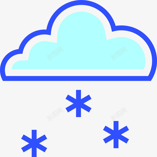 下雪冬季29线性颜色图标svg_新图网 https://ixintu.com 下雪 冬季29 线性颜色