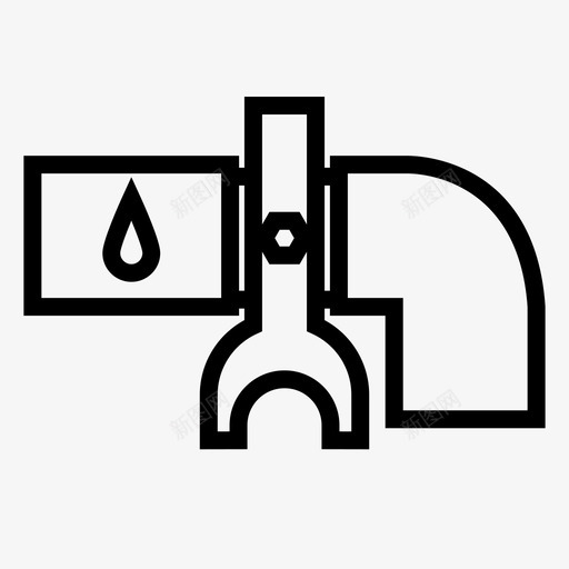 家管道水管图标svg_新图网 https://ixintu.com 家 家居装修 水管 管道 装修