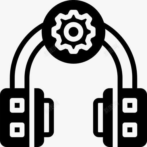 耳机音乐和乐器8实心图标svg_新图网 https://ixintu.com 实心 耳机 音乐和乐器8