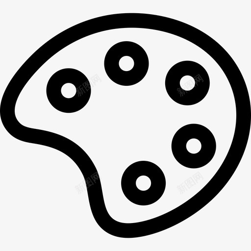 调色板普通艺术7线性图标svg_新图网 https://ixintu.com 普通艺术7 线性 调色板