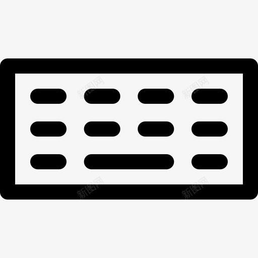 键盘计算机零件4线性图标svg_新图网 https://ixintu.com 线性 计算机零件4 键盘