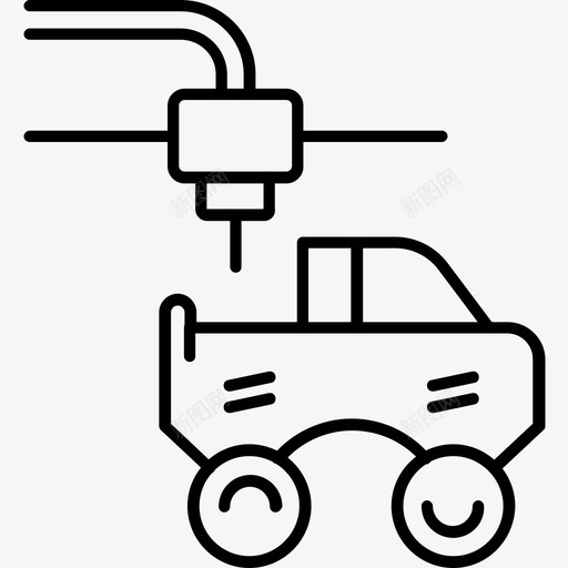 汽车3d打印打印机图标svg_新图网 https://ixintu.com 打印机 汽车3d打印
