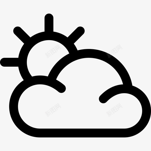 太阳夏威夷4直线型图标svg_新图网 https://ixintu.com 夏威夷4 太阳 直线型