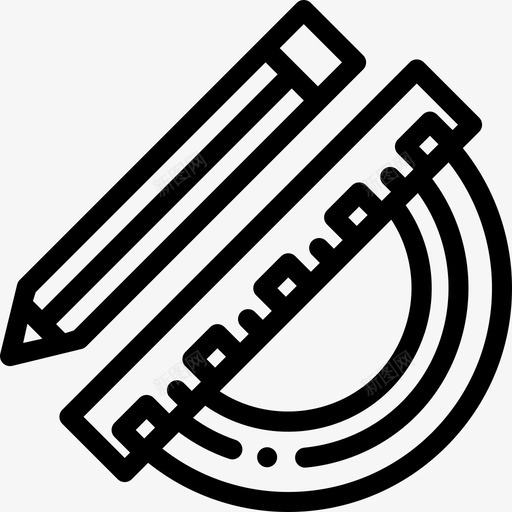 量角器工具箱8线性图标svg_新图网 https://ixintu.com 工具箱8 线性 量角器
