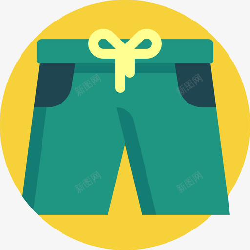 短裤夏季26平底鞋图标svg_新图网 https://ixintu.com 夏季26 平底鞋 短裤