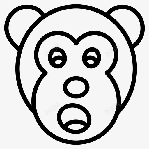 惊异表情心图标svg_新图网 https://ixintu.com 心 惊异 笑脸 笑脸和表情线第二卷 表情