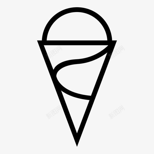 冰淇淋筒巧克力饮料图标svg_新图网 https://ixintu.com 冰淇淋筒 巧克力 饮料