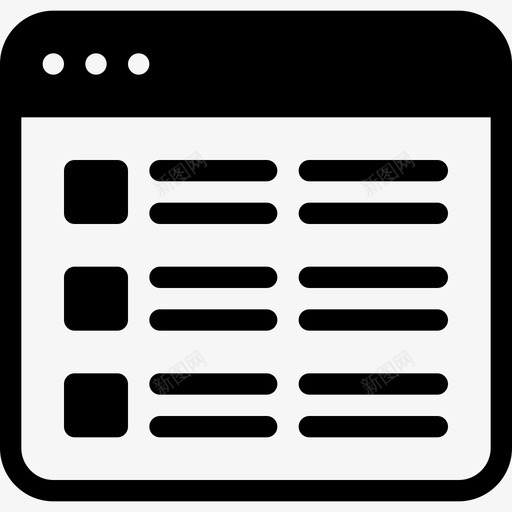 浏览器窗口和应用程序填充图标svg_新图网 https://ixintu.com 填充 浏览器 窗口和应用程序