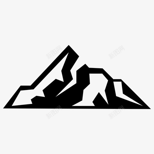 山丘陵区山水图标svg_新图网 https://ixintu.com 丘陵区 山 山体立体图标 山峰 山水 山脉