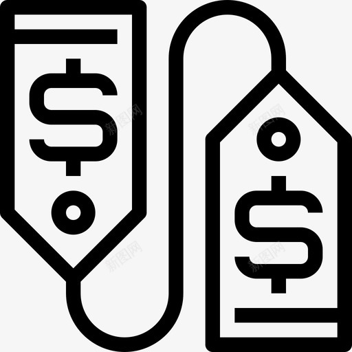 价格标签商业和金融26线性图标svg_新图网 https://ixintu.com 价格标签 商业和金融26 线性