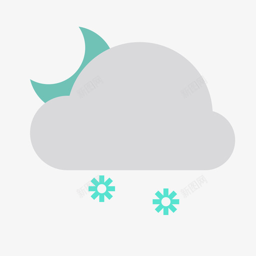 夜晚阵雪svg_新图网 https://ixintu.com 夜晚阵雪