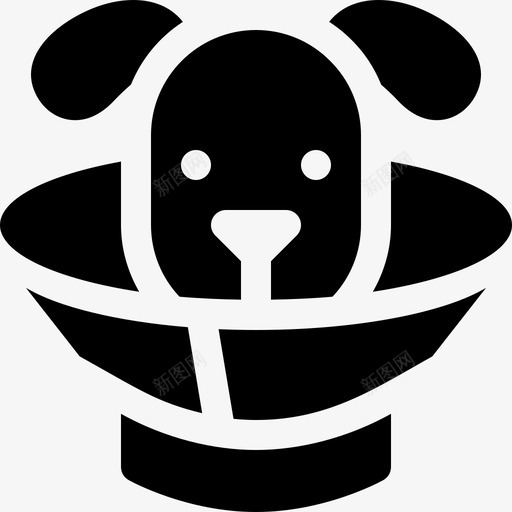 伊丽莎白时代项圈兽医4填充图标svg_新图网 https://ixintu.com 伊丽莎白时代项圈 兽医4 填充