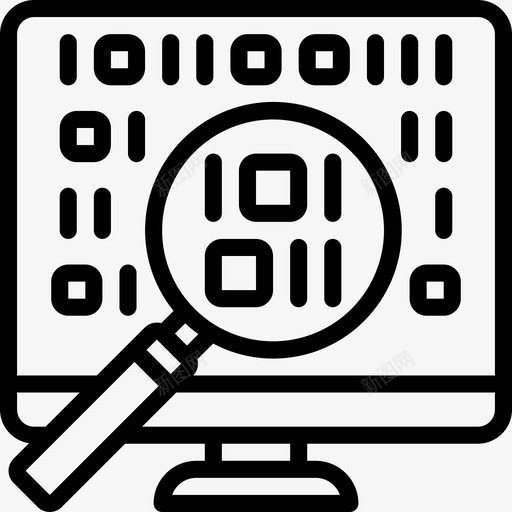 二进制代码人工智能19线性图标svg_新图网 https://ixintu.com 二进制代码 人工智能19 线性