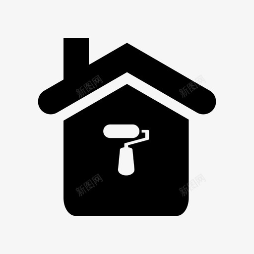 家居涂料卷材家居建筑图标svg_新图网 https://ixintu.com 卷材 家居建筑 家居涂料