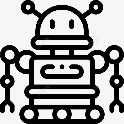 机器人科学46直线型图标svg_新图网 https://ixintu.com 机器人 直线型 科学46