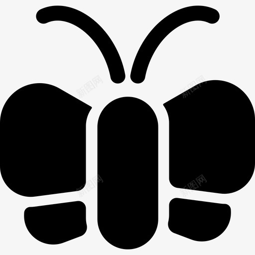 蝴蝶自然15填充图标svg_新图网 https://ixintu.com 填充 自然15 蝴蝶