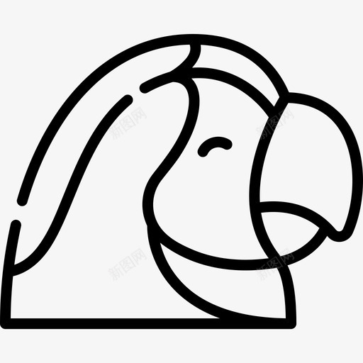 金刚鹦鹉热带14线形图标svg_新图网 https://ixintu.com 热带14 线形 金刚鹦鹉