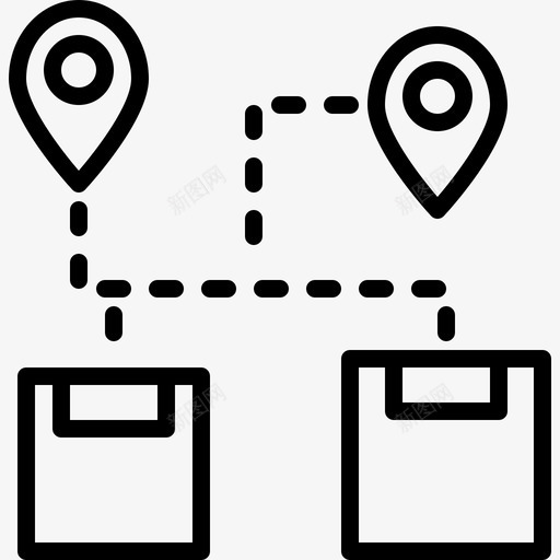 交货物流运输直线运输图标svg_新图网 https://ixintu.com 交货 物流运输 直线运输