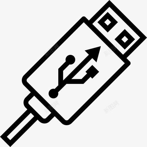 Usb技术39线性图标svg_新图网 https://ixintu.com Usb 技术39 线性