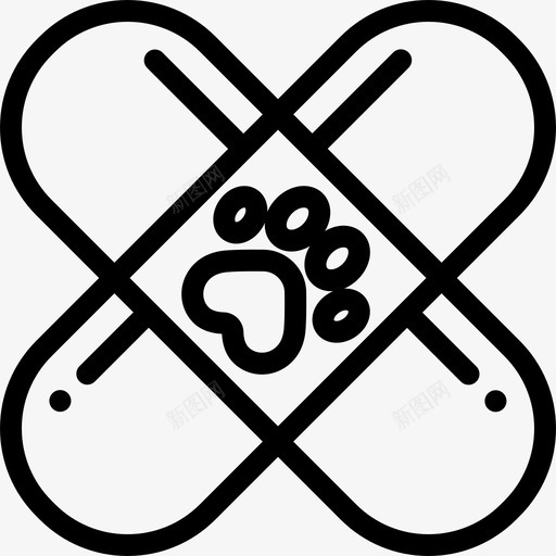 贴片宠物店28线性图标svg_新图网 https://ixintu.com 宠物店28 线性 贴片