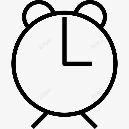 闹钟移动功能线性图标svg_新图网 https://ixintu.com 移动功能 线性 闹钟