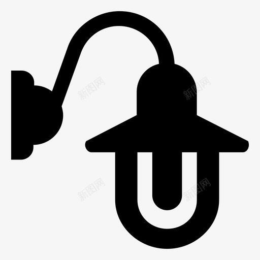 壁灯灯泡灯具图标svg_新图网 https://ixintu.com 壁灯 灯具 灯泡