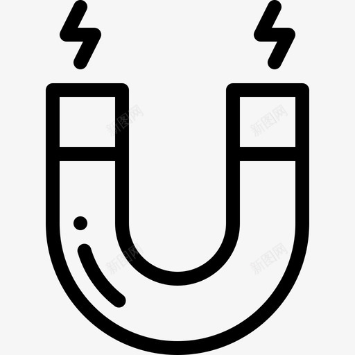磁铁科学46线性图标svg_新图网 https://ixintu.com 磁铁 科学46 线性