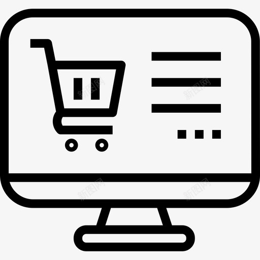 网上商店购物97线性图标svg_新图网 https://ixintu.com 线性 网上商店 购物97