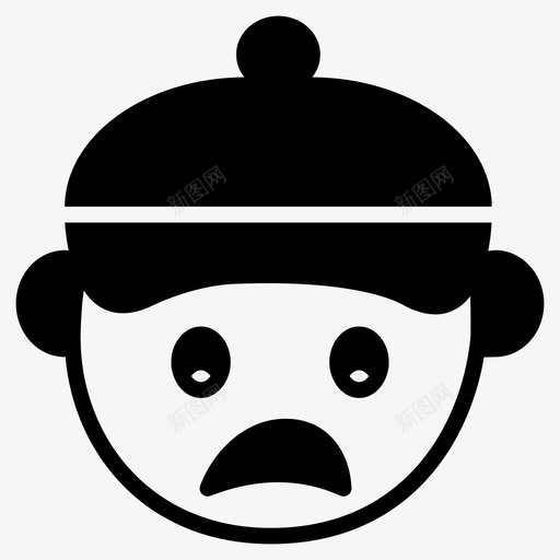 沮丧失望表情图标svg_新图网 https://ixintu.com 失望 沮丧 笑脸 笑脸和表情符号第二卷 脸 表情