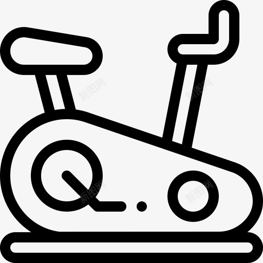 固定自行车医疗保健9直线型图标svg_新图网 https://ixintu.com 医疗保健9 固定自行车 直线型