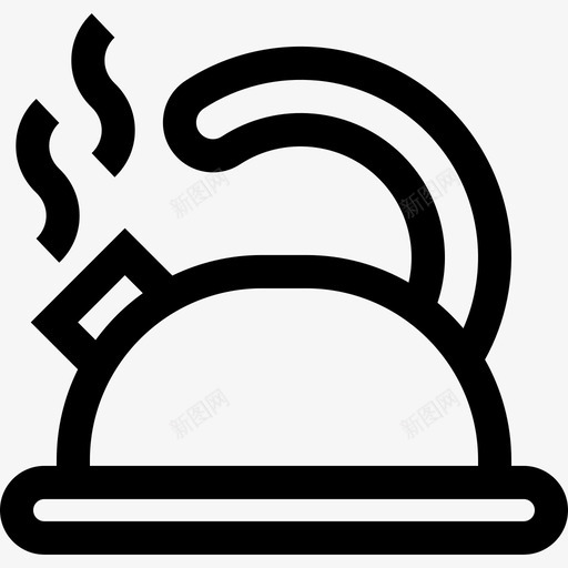茶壶咖啡店32直线型图标svg_新图网 https://ixintu.com 咖啡店32 直线型 茶壶