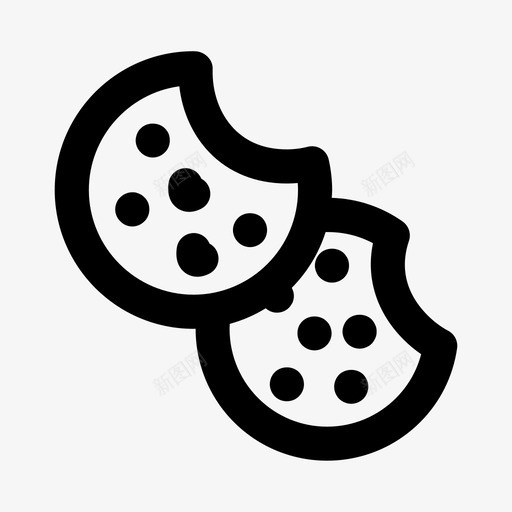 曲奇甜点饼干图标svg_新图网 https://ixintu.com 复活节圣像 曲奇 甜点 美味 饼干