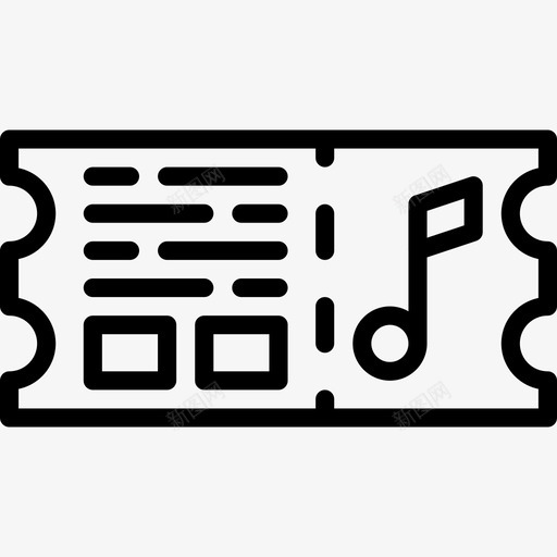门票音乐和乐器7直线图标svg_新图网 https://ixintu.com 直线 门票 音乐和乐器7