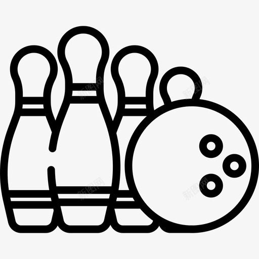 保龄球业余爱好2直线型图标svg_新图网 https://ixintu.com 业余爱好2 保龄球 直线型