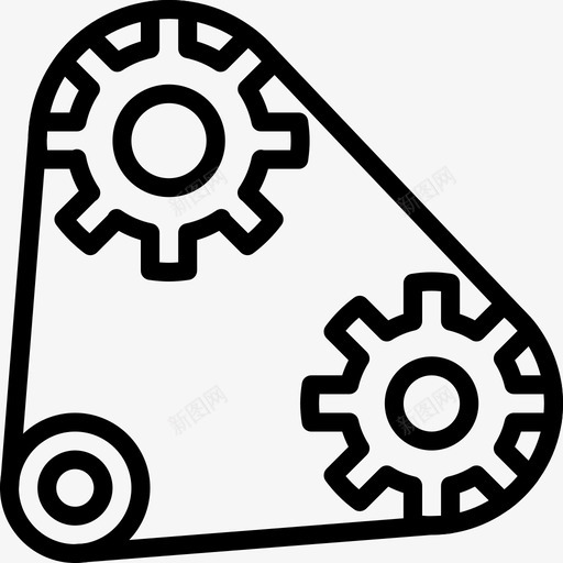 齿轮汽车零件车辆4线性图标svg_新图网 https://ixintu.com 汽车零件车辆4 线性 齿轮
