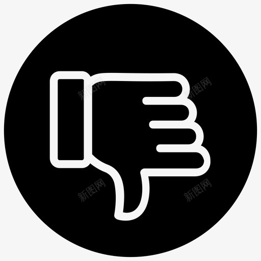 不像反馈手势图标svg_新图网 https://ixintu.com 不像 反馈 在线调查图标字形图标 大拇指向下 手势 负面反馈
