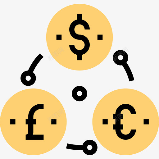 货币金融策略2黄影图标svg_新图网 https://ixintu.com 货币 金融策略2 黄影