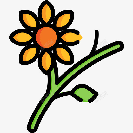 花春15线形颜色图标svg_新图网 https://ixintu.com 春15 线形颜色 花