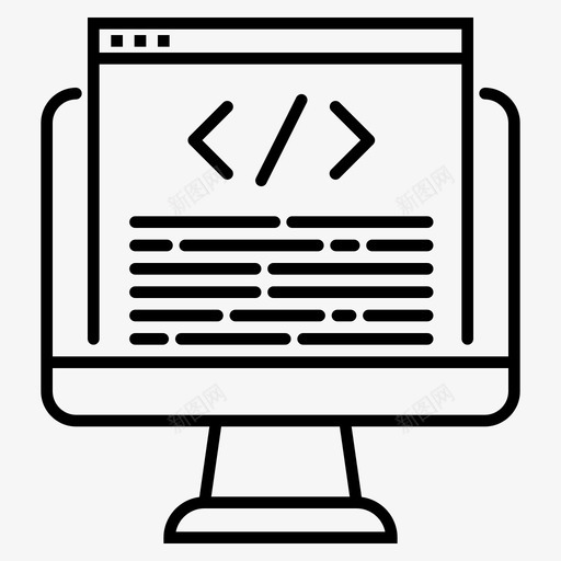 编码css开发编程图标svg_新图网 https://ixintu.com web web开发线条艺术 开发 编码css 编程