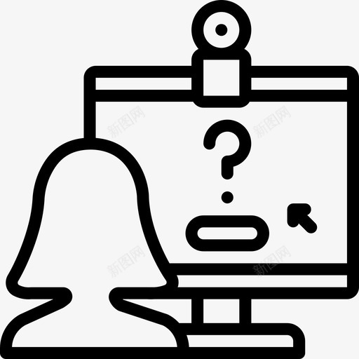 视频通话技术支持21线性图标svg_新图网 https://ixintu.com 技术支持21 线性 视频通话